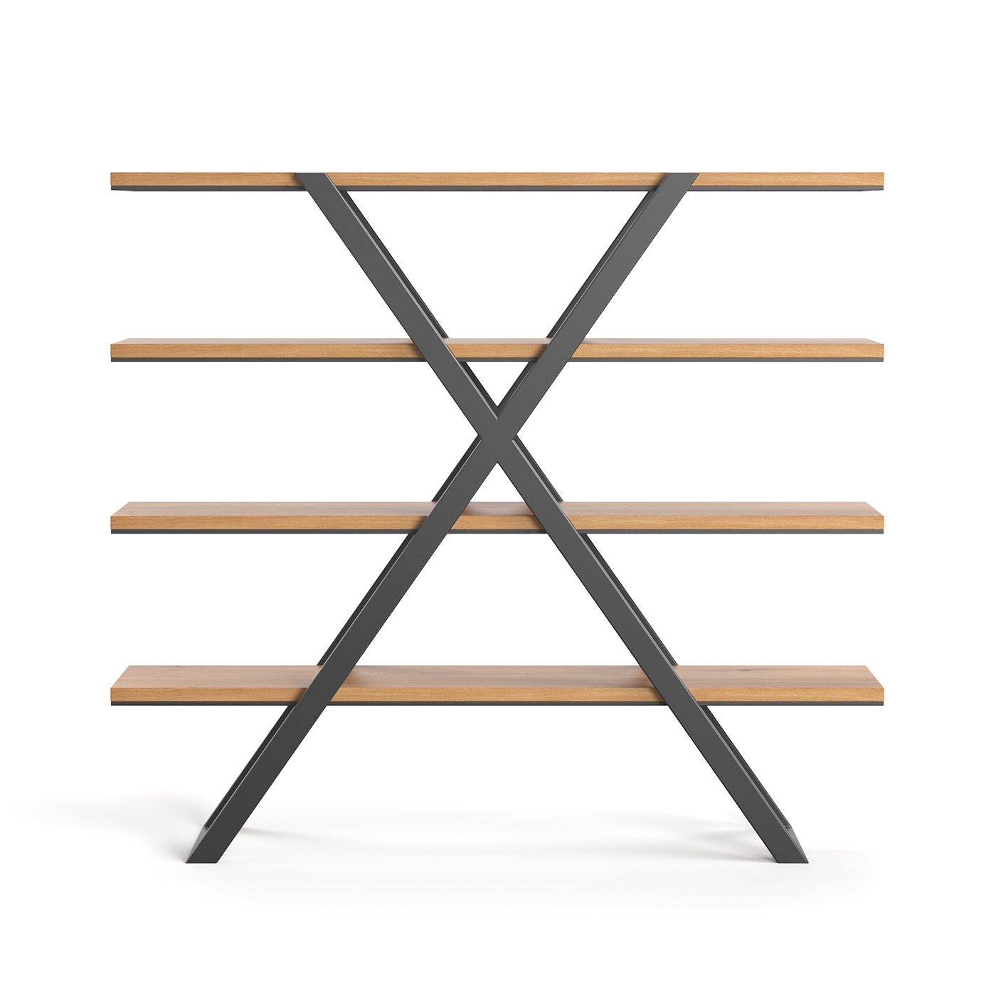 Lax-Bücherregal aus Metall und Holz