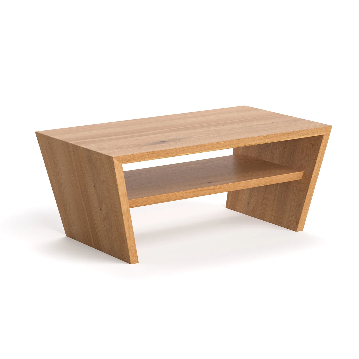 Corona-Couchtisch aus massivem Holz