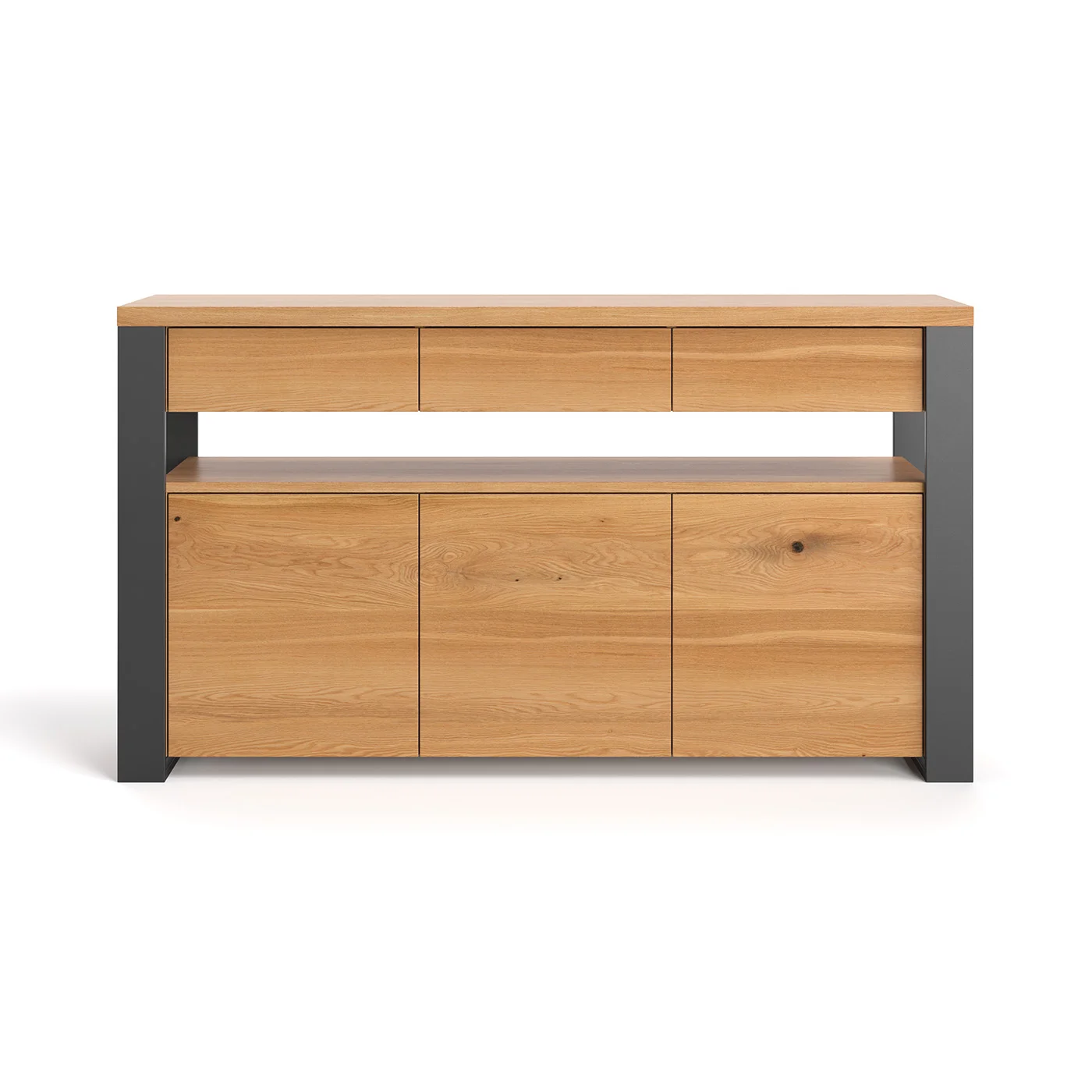 Funktionale Hylde-Kommode im Loft-Stil