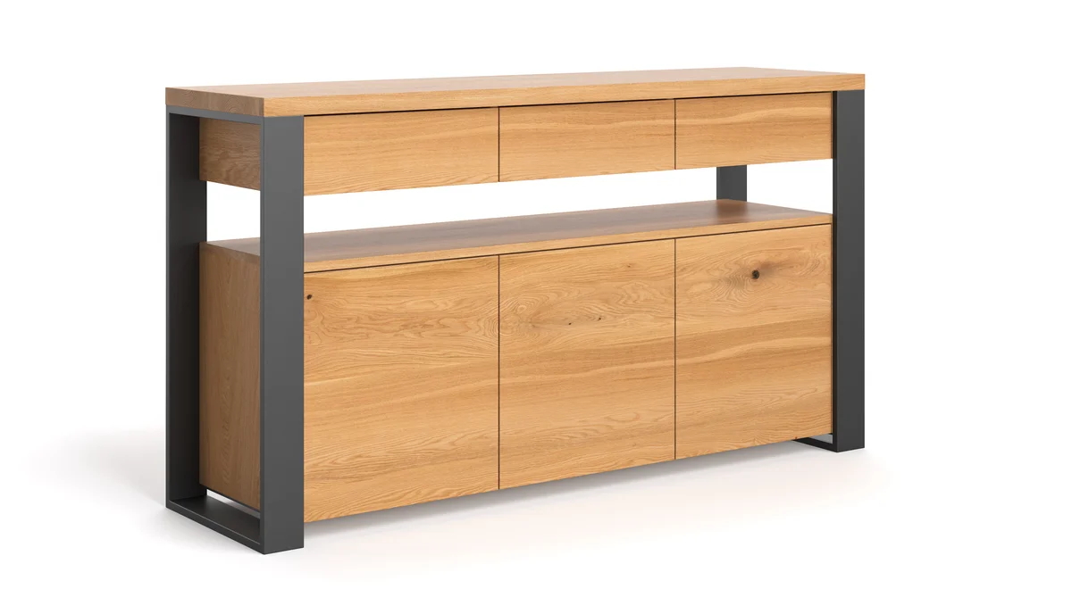 Funktionale Hylde-Kommode im Loft-Stil