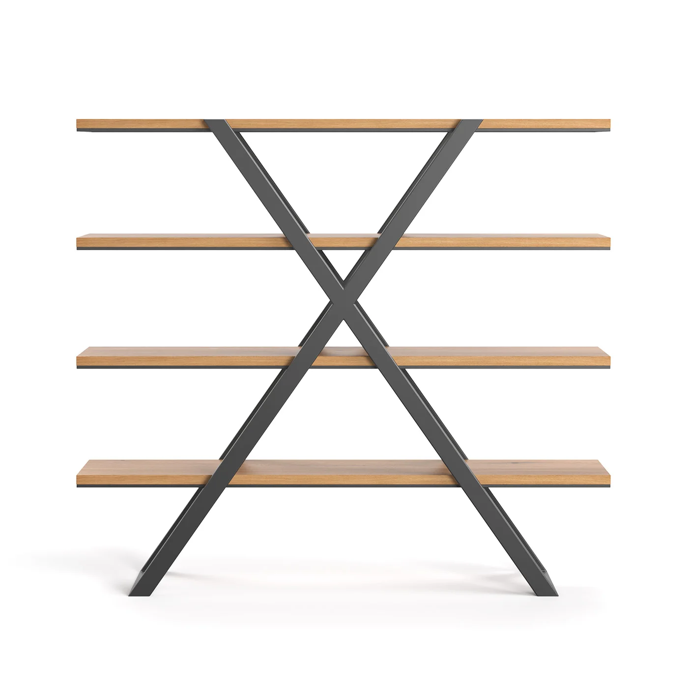 Lax-Bücherregal aus Metall und Holz